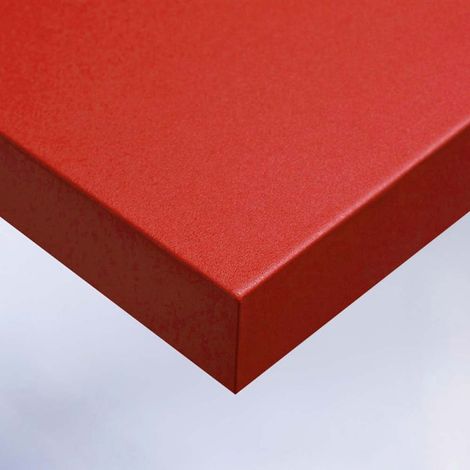 DIMEXACT - Papier peint autocollant rouge capucine mat - 122 cm x 0.5 m - En Rouleau (1/3)