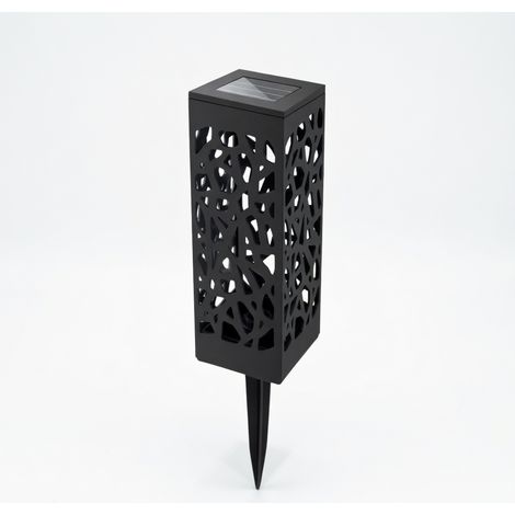 lampe solaire pieu de jardin blanche, ajourée étanche, une pièce (1/5)