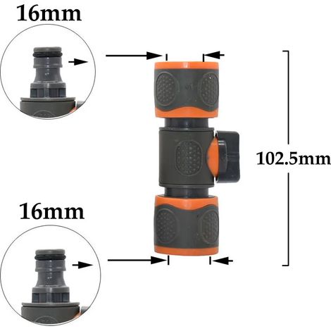 Raccord rapide mâle/femelle 3/4 pour robinet d'arrosage, filetage pour tuyau d'arrosage, vanne à bille, adaptateur pour pistolet d'arrosage (1/5)
