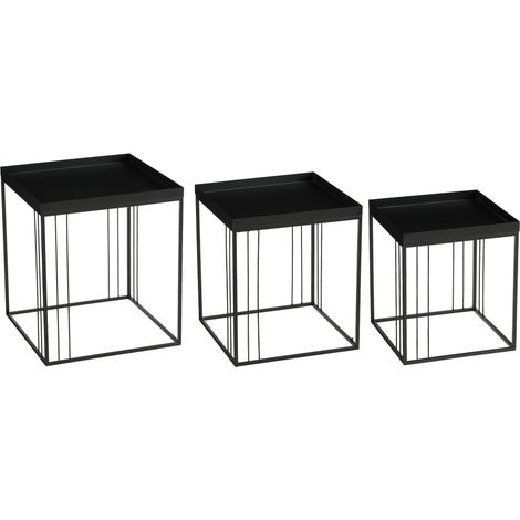 Mica Decorations Table d'appoint Noir H52xl45xL45cm (1/5)