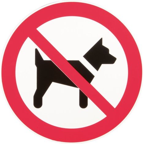 Panneau Interdit aux chiens - Rigide Ø300mm - 4061528