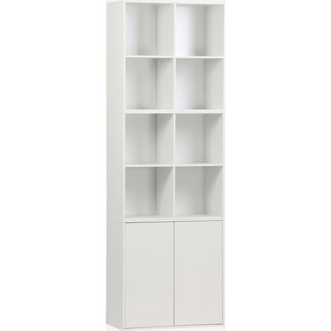 Libreria modulare in legno 3 elementi, 2 ante 8 vani