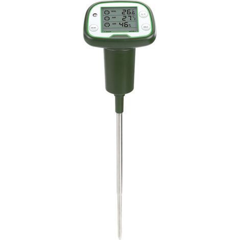 higrómetro de suelo, detector de humedad y temperatura del aire, medidor digital ambiental para plantas de invernadero (1/5)