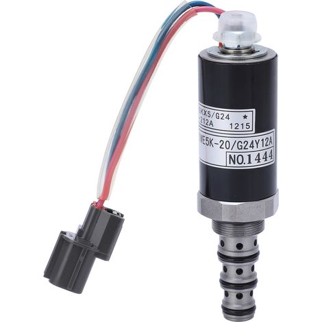 Électrovanne rotative en alliage d'acier résistant aux intempéries KWE5K-20/G24Y12A pour KOBELCO SK120, distributeur hydraulique robuste, pièce détachée compatible (1/5)