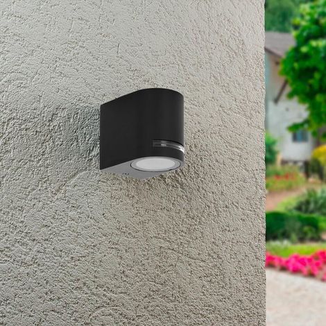 Applique Da Parete Muro Lampada Portafaretto Gu10 Interno Esterno Ip54 Nero (1/4)