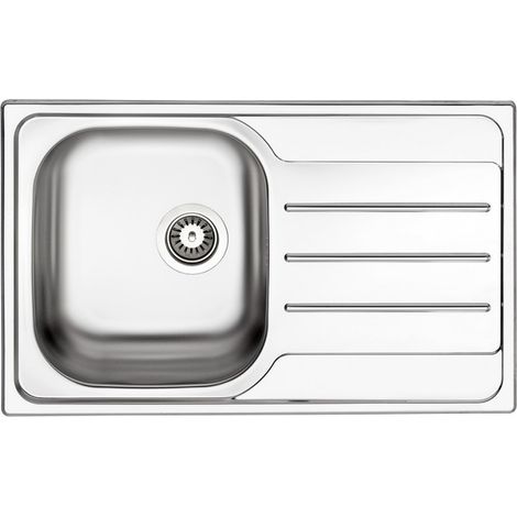 Apell Lavello OH791ILPC 1 Vasca Gocciolatoio a Destra Dimensioni 79 x 50 cm Colore Inox Serie Oceano (1/2)