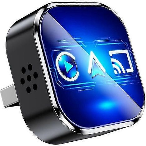 Compatible avec l'adaptateur de duplication d'écran CarPlay sans fil 3-en-1, l'adaptateur dongle USB CarPlay Android pour voiture et l'amplificateur de puissance CarPlay filaire vers CarPlay sans fil. (1/5)