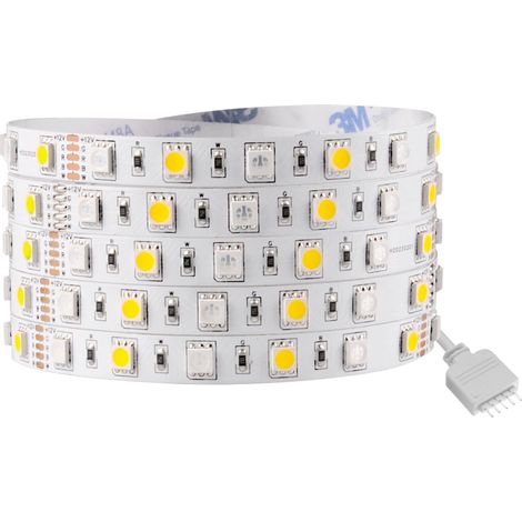 Striscia LED 12V 5m 1000lm IP20 RGB+4000K Polux 319319 (1/5)