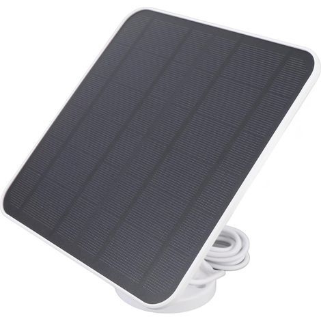 1 Panneau Solaire, 12W, USB C, Support 360 Degrés, IP66, Pour Caméra Et Projecteur Extérieur