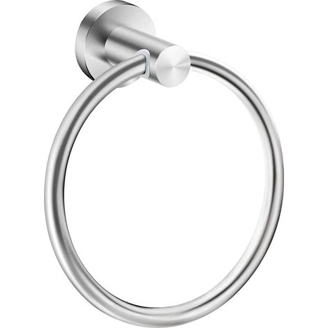 Anneau Porte-Serviette - Acier Inoxydable 304 - Fixation Murale pour Salle de Bain - Design Ronde Compacte - 1 Pièce (1/5)