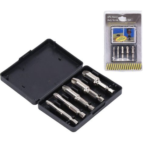 5-teiliges Schraubenausdreher-Set für 1/4-Zoll-Sechskantschaft aus HSS (Hochleistungs-Schnellstahl)