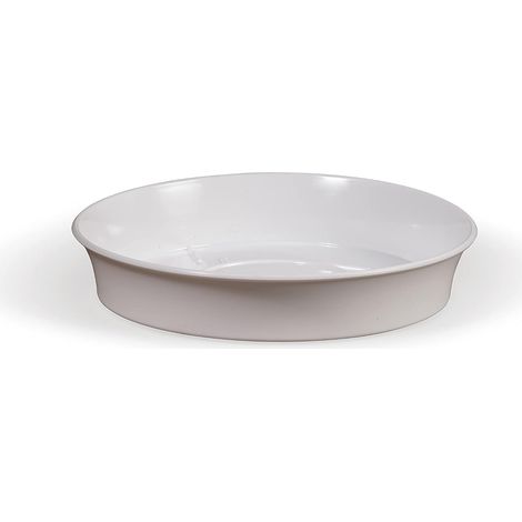 Soucoupe pour Pot de Fleurs - 1 Pièce - Plastique Durable - Protection Sols et Drainage - Intérieur et Jardin - Blanc 16 cm