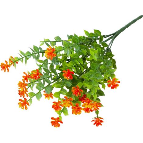 Bouquet de fleurs artificielles, orange, 10 bouquets-Online Store (1/4)