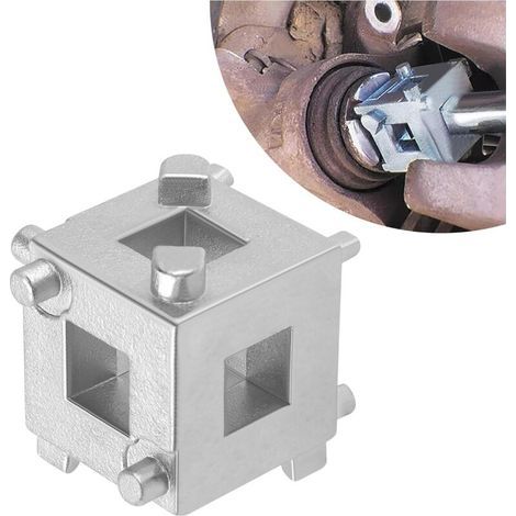 Outil de compression d'étrier de frein Cube. outil d'étrier de frein en acier. accessoires de voiture universels. adaptateur d'outil de piston de frein pour tournevis carré 3/8" (1/4)