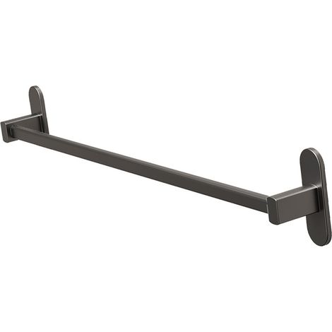 Porte-savates mural en aluminium espace gris avec adhésif sans perçage pour salle de bain petit espace entrée 9 x 4,5 cm (1/5)
