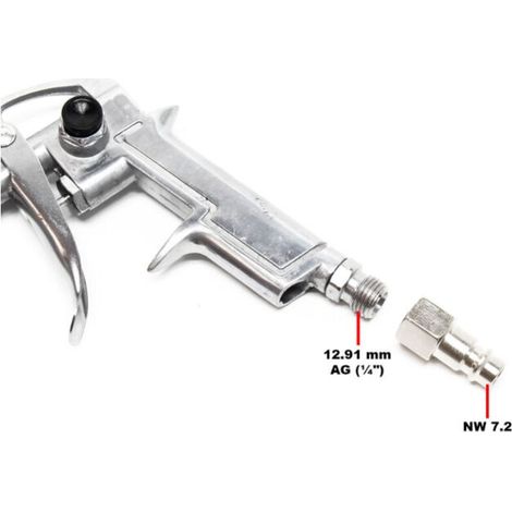 Pistolet compresseur d'air 0-16 bar manomètre pour pneus de voiture moto