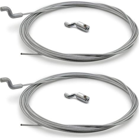 Cable Accélérateur Souple - Lot de 2 - Acier et Embout Z - Réparation Carburateur - Tondeuse Débroussailleuse - 1,5mm 2,5m (1/5)