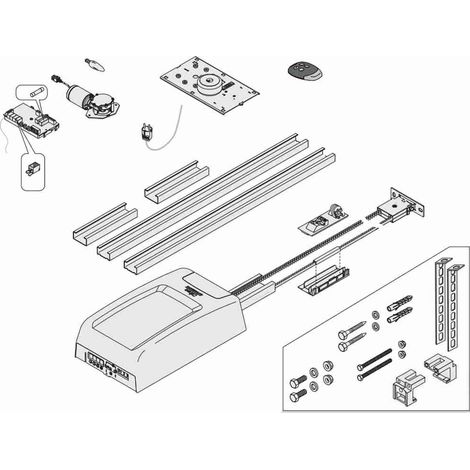 6TOPAC Kit Accessori Supporto Motore Per Top 603h-903h Ditec 6topac Entrematic Ricambio