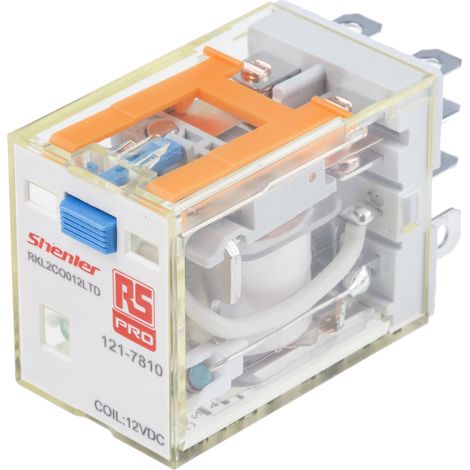RS PRO Relais sans accrochage 2 RT, bobine 12V c.c. Enfichable 300W ( Prix pour 1 ) (1/2)