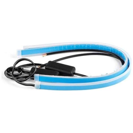 Bandes Led Flexibles Pour Phares - 60 Cm - Blanc Et Jaune - Canbus - Set De 2 (1/5)