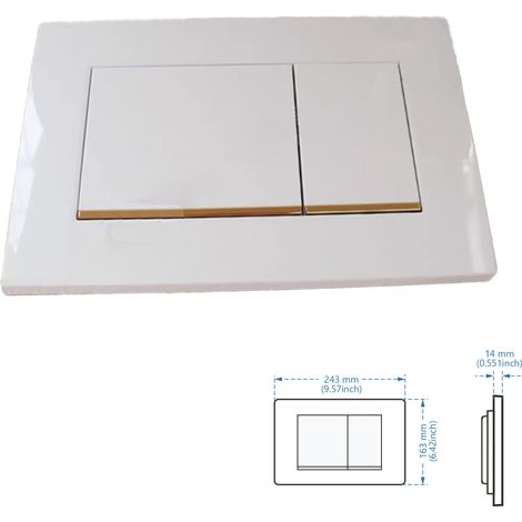 Panneau Caché Jblsigma30 Blanc Bandeau D'or Bouton De Remplissage De Toilette - KZQ