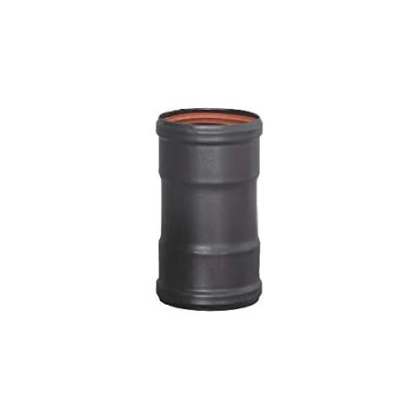 1 Manchon De Jonction H-H Émaillé Noir 850°C Conduit Fumées Ø80mm Poêles Cheminées