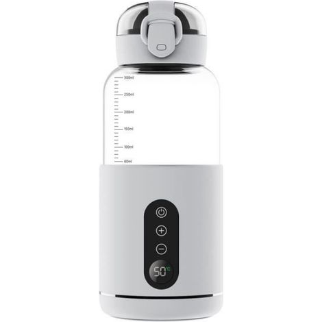 Chauffe-biberon - Blanc - 300 ml - Sans fil - Température réglable - Portable