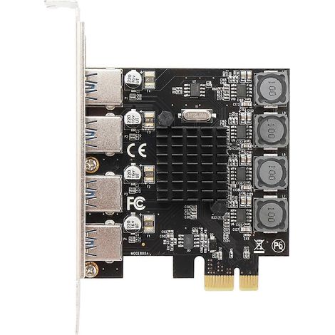 PCI-E auf 4x USB 3.0 Erweiterungskarte (PCIe x1, x4, x8, x16 Adapter, keine externe Stromversorgung) (1/5)