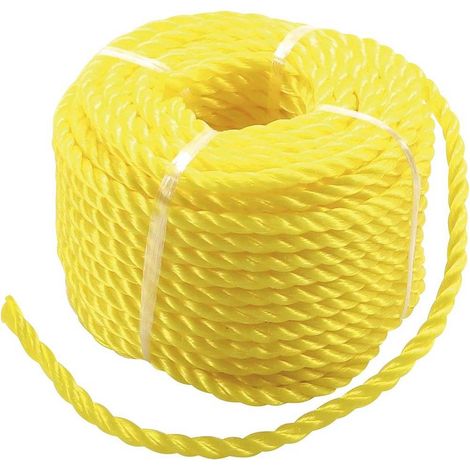 Corde Universelle 6 mm x 20 m - Jaune - Résistante et Polyvalente - D-Work (1/5)