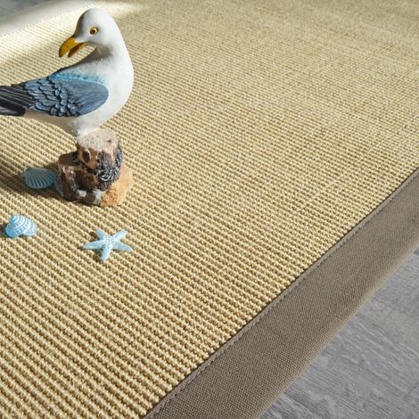 Tapis sisal Yucatan sable - Ganse taupe - 140 x 200 cm (1/5)