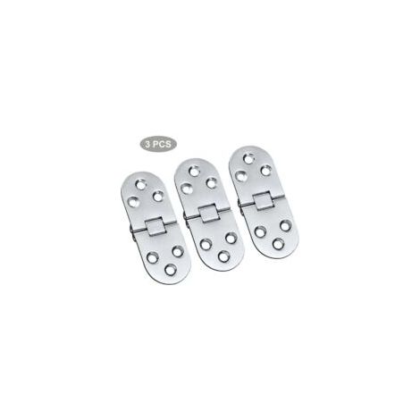 Bisagras de mesa de aleación de 3 piezas, bisagras de puerta plegable de acero inoxidable, bisagras de mesa abatibles, bisagras plegables, bisagras abatibles de aleación para cajones, mesas, escritori (1/4)