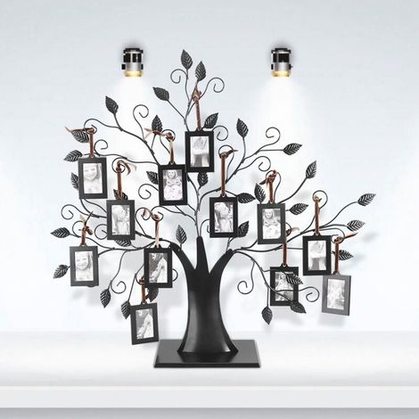 Elegant Family Photo Display Tree with Hanging Frames, Home Decor M MUMU