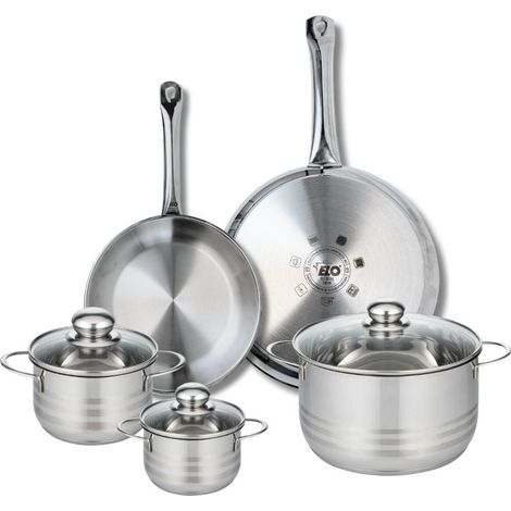 Ensemble de 2 Poêles de cuisson 24 et 28 cm et 3 faitouts 12, 14 et 20 cm Elo Profi Brillant (1/5)
