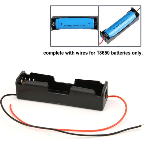 10 supports pour batterie 18650, fils rouge et noir connectés en série (1/5)