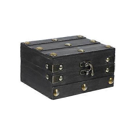 Retro-Schmuckkästchen, Schmuckaufbewahrungsbox, Erinnerungskästchen, Schatztruhe (Grau)