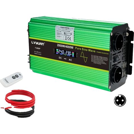 Inverter a onda sinusoidale pura, potenza 4000W, compatibile con prese UE, 24V 4000W EU (1/2)