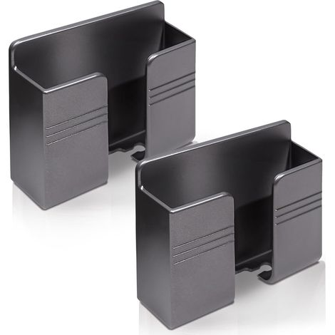 Lot de 2 Supports muraux, Adhésif 3M, Plastique ABS, Pour téléphone, Télécommande, Salon, Chambre (1/5)