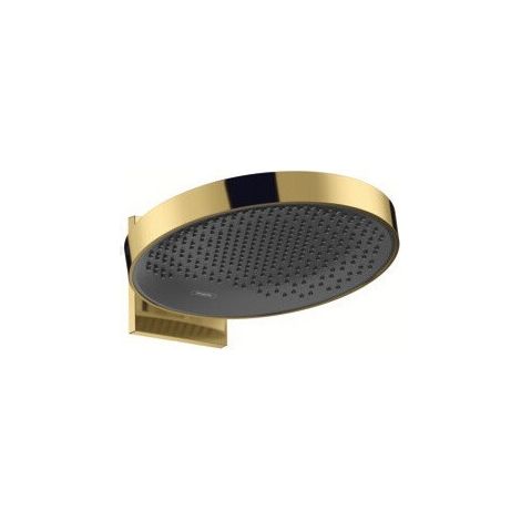 tête de douche 360 1jetavec bras de douche aspect doré poli