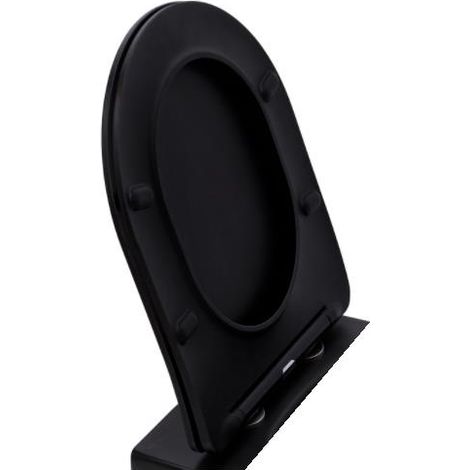 Swiss Aqua Technologies SAT Infinitio abgerundeter schwarzer Toilettensitz (SATINFPBKM) (1/3)