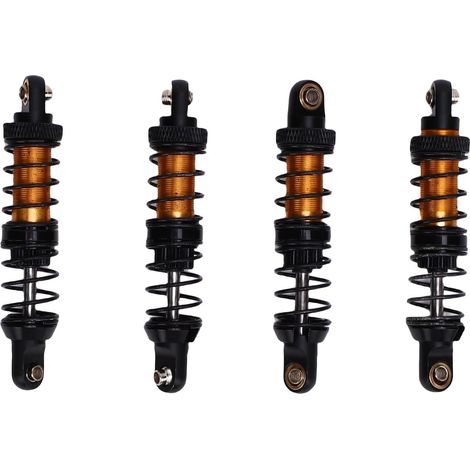 Ensemble d'amortisseurs RC à Ressort à Double étage Amortisseurs en Alliage de 70 Mm pour Suspension de Voiture RC Tout-terrain à l'échelle 1/10 (GOLD) (1/5)