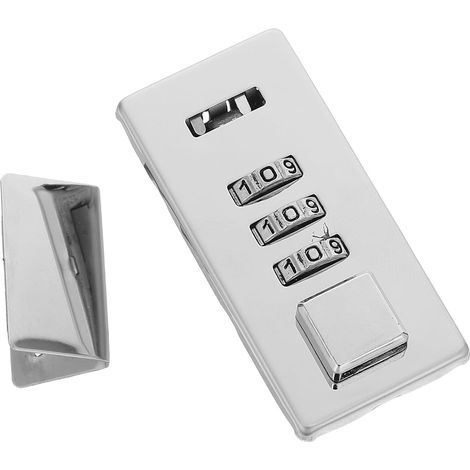 Silver Iron Suitcase Combination Lock, Keyless Travel Security, for Gym Locker and Family Visits (1/5)