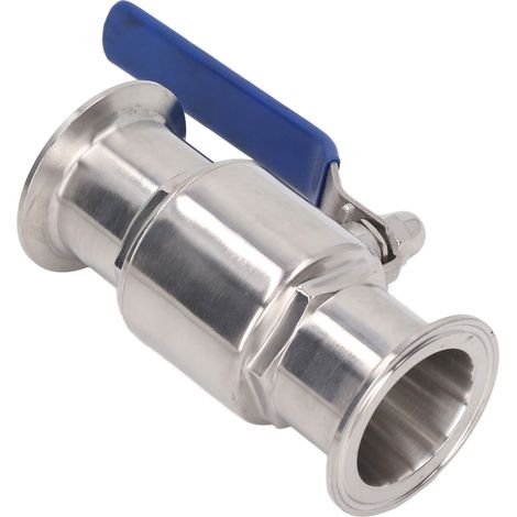 Kugelhahn aus Edelstahl 304, Schnellkupplung mit hygienischen Verschraubungen, Wasserdurchflussregelung, 57 mm Außendurchmesser (1/5)