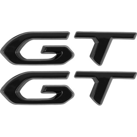 Adesivo decorativo nero con emblema GT per auto (1/2)