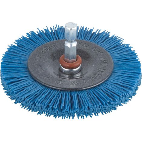 Wolfcraft, spazzola a disco in nylon 2726000 alberino-Ø 6 mm (1/4)