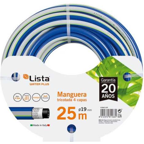 Manguera Tricotada Plus 19mm x 25 m LISTA