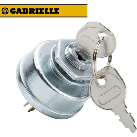 Interruptor de arranque GABRIELLE con 2 llaves, interruptor de encendido para tractor cortacésped MTD Husqvarna 725-0267A 925-0267 (1/5)