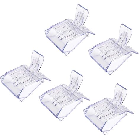 Cage à reine (5 pièces) en plastique transparent avec clip de fixation pour l'apiculture