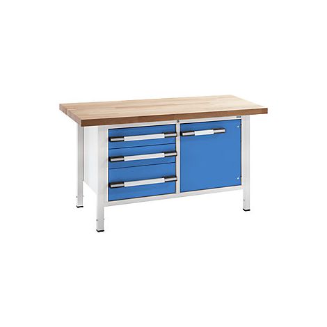 Banco de trabajo de altura regulable  bastidor modular  anchura