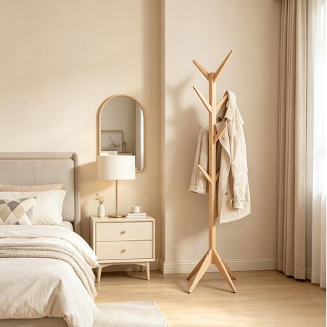 Modernes Design Mantelhalter,Holz Mantelhalter,Wohnzimmer Mantelhalter(nur mit Mantelhalter) (1/4)