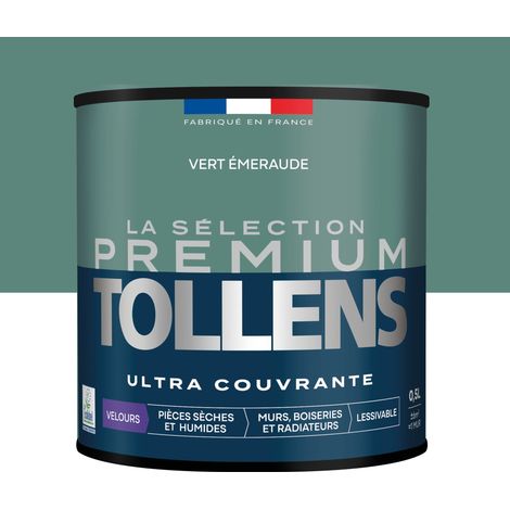 Tollens - Peinture intérieure couleurs - La Sélection Premium Velours - Ultra Couvrante - Vert Emeraude 0,5 L - 6m²
